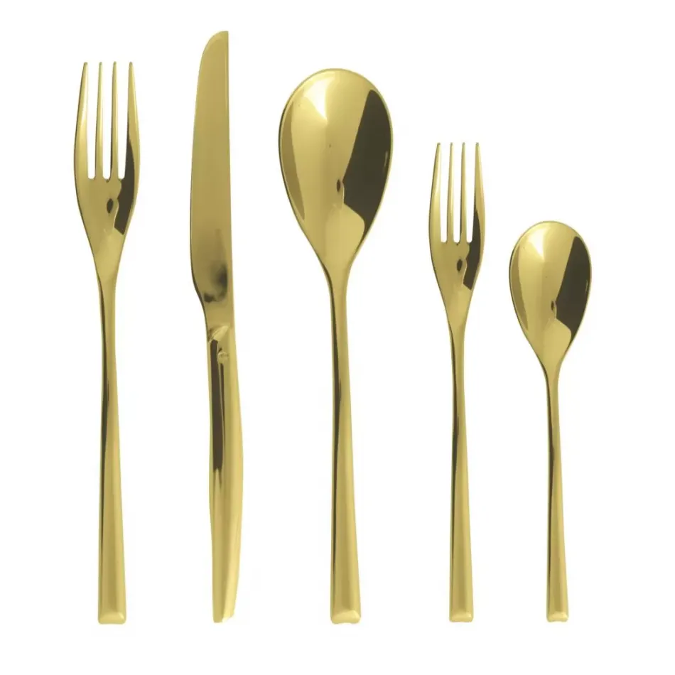 H-Art Satin Gold Table Fork 8 1/4 In 18/10 Stainless Steel Pvd
