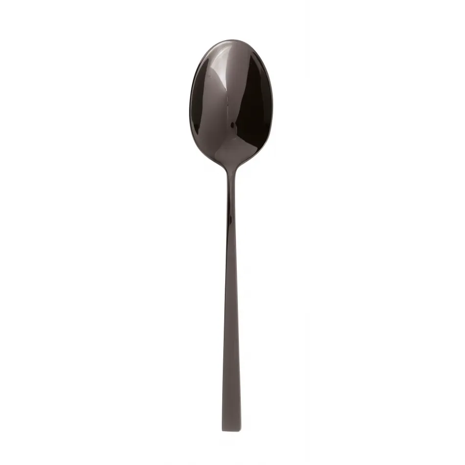 Linea Q Pvd Black Table Spoon 8 1/4 In 18/10 Stainless Steel Pvd Mirror