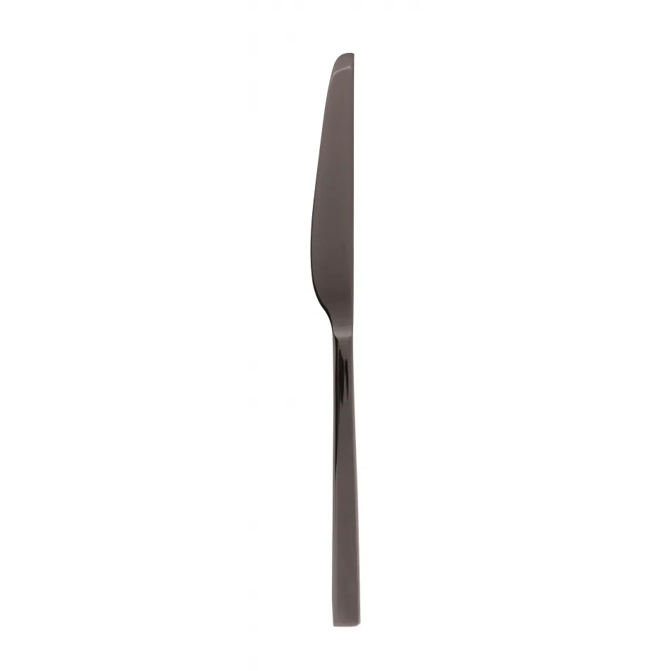 Linea Q Pvd Black Table Knife Solid Handle 9 3/8 In 18/10 Stainless Steel Pvd Mirror