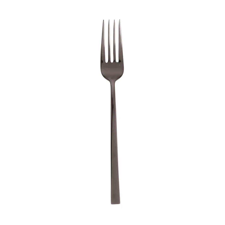Linea Q Pvd Black Dessert Fork 7 1/4 In 18/10 Stainless Steel Pvd Mirror