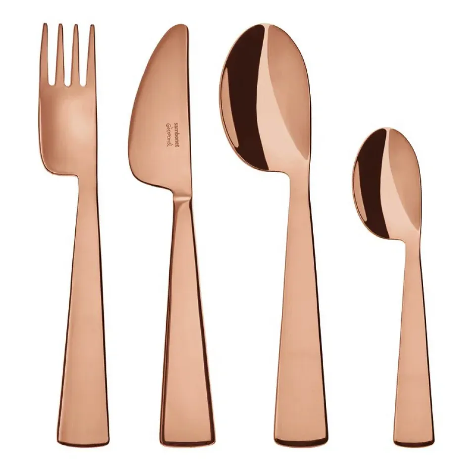 Gio Ponti Conca Set 4 Pcs Children's Flatware Pvd Copper