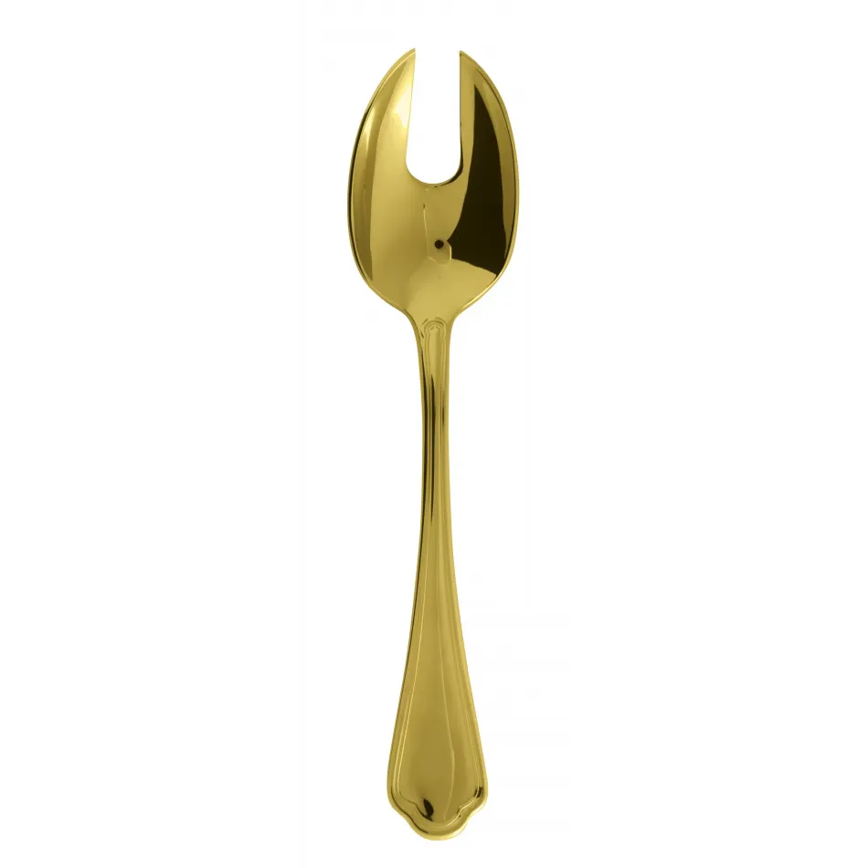 Filet Toiras Pvd Gold Serving Fork 9 3/8 In 18/10 Stainless Steel Pvd Mirror