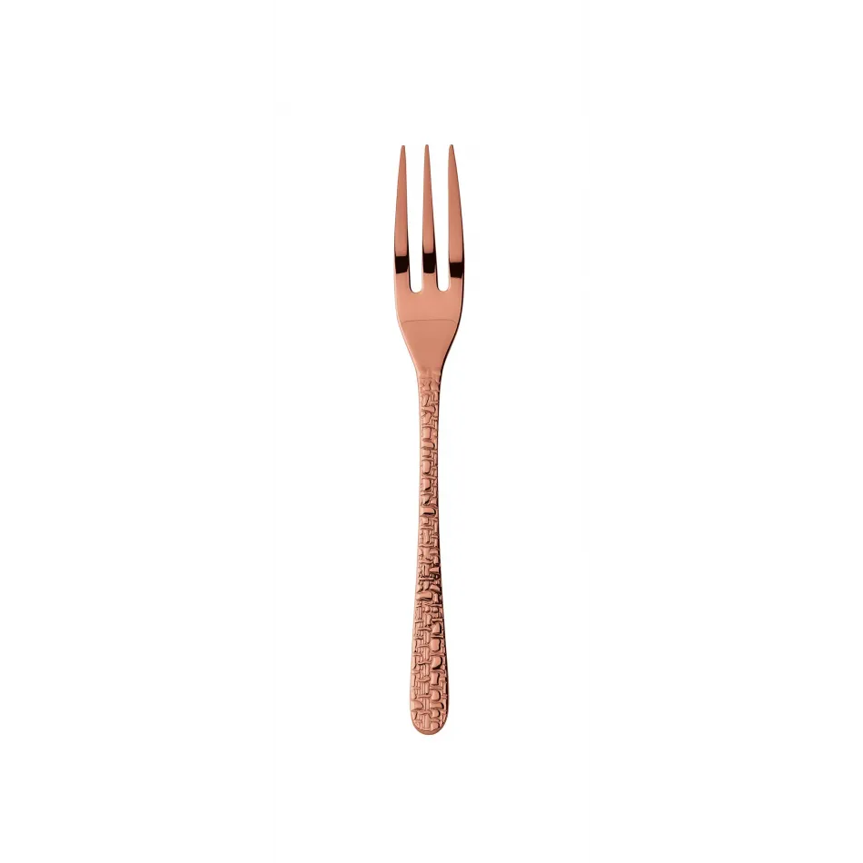 Venezia Copper Cake Fork 5 5/8 In 18/10 Stainless Steel Pvd Mirror