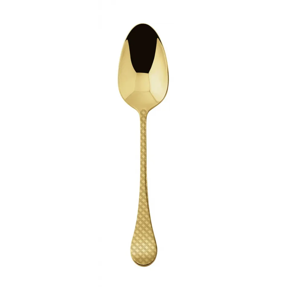 Taormina Pvd Gold Dessert Spoon 7 1/4 In 18/10 Stainless Steel Pvd Gold