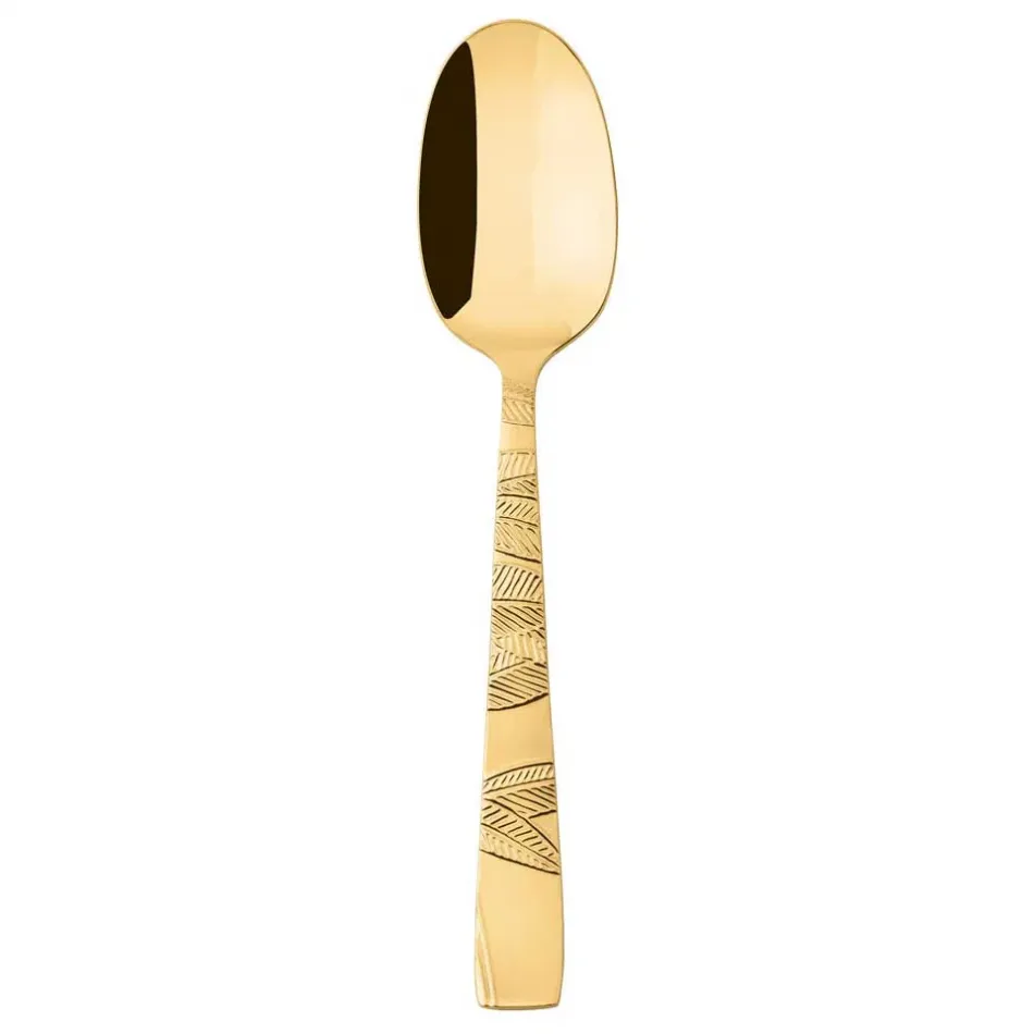 Jungle Pvd Gold Table Spoon 8 In 18/10 Stainless Steel Pvd Gold