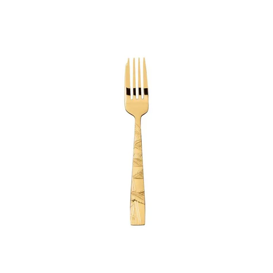 Jungle Pvd Gold Oyster/Cake Fork 6 In 18/10 Stainless Steel Pvd Gold