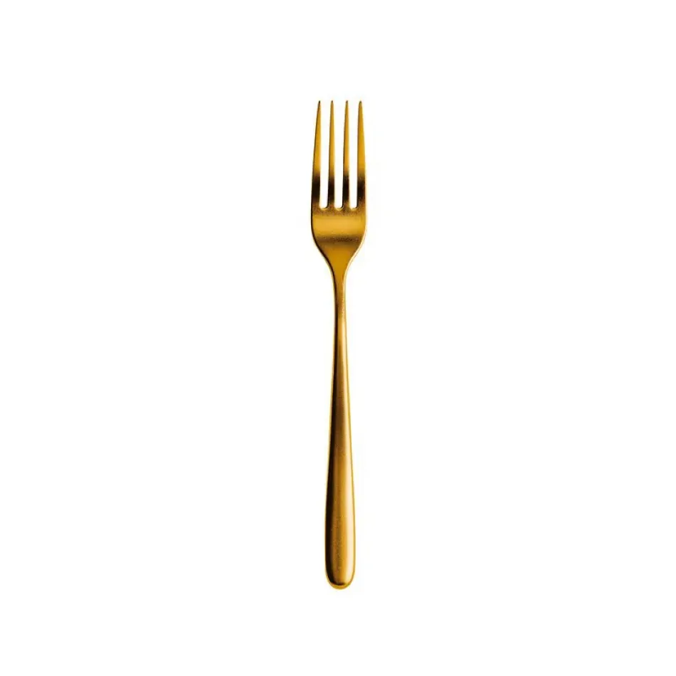 Hannah Diamond Pvd Red Gold Dessert Fork 7 1/4 in Diamond Pvd Red Gold