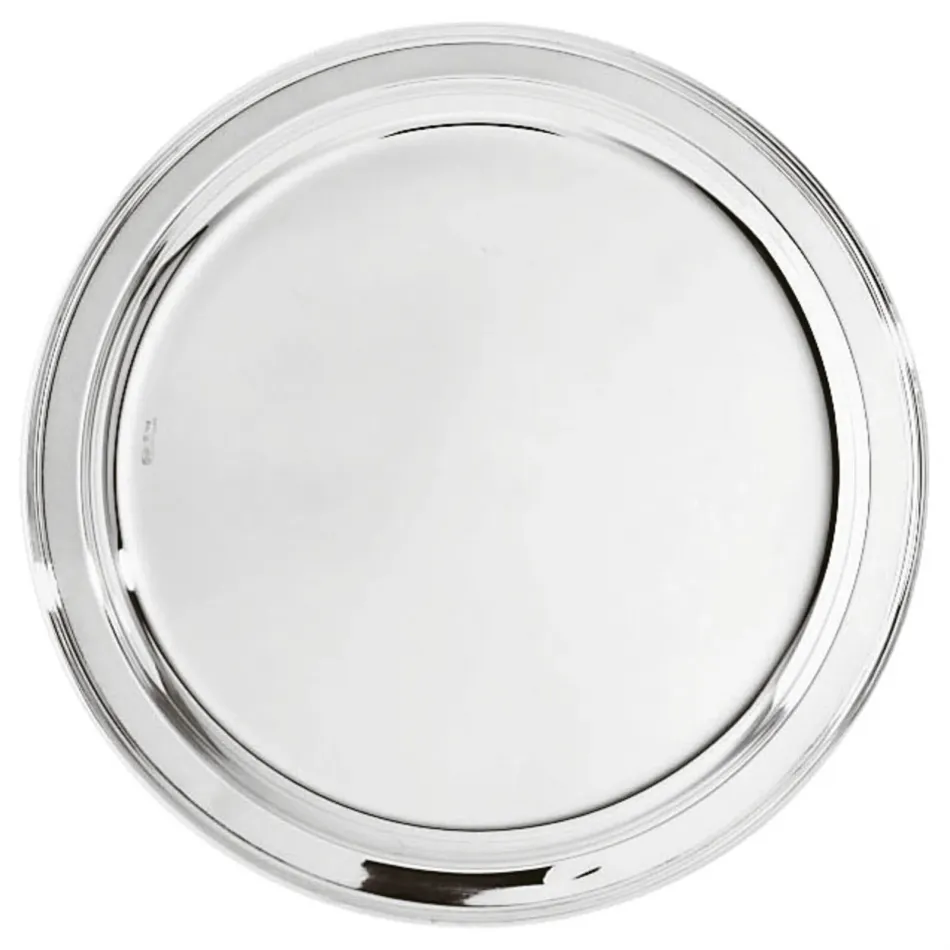 Contour Tray Round With Handles Round 16 1/8 Silverplated