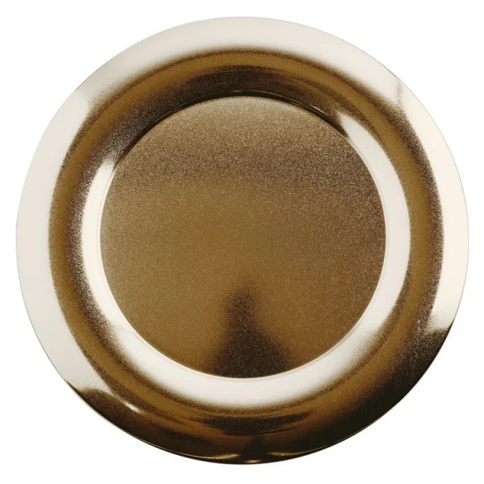 Sphera Show Plate Round 12 5/8 Diamond Pvd Red Gold