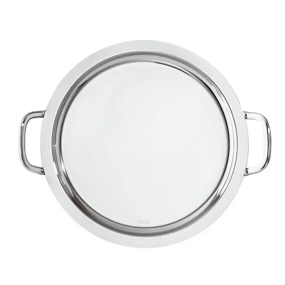 Elite Tray Round With Handles Round 13 3/4 Silverplated