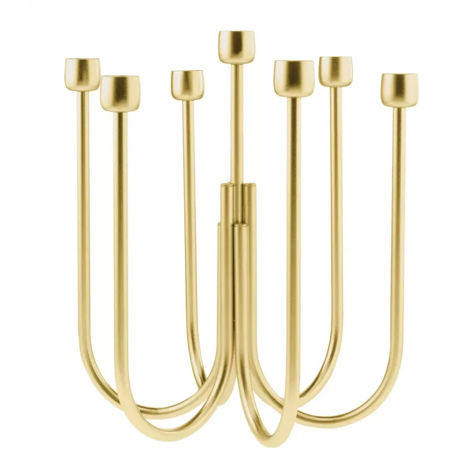 Kyma Candelabra 7 Lights Round 9 7/8 Pvd Gold