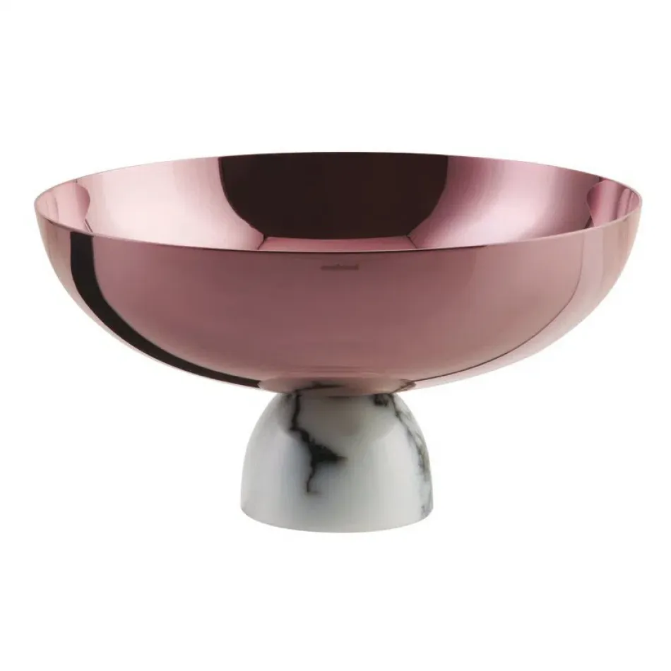 Madame Footed Cup 4 1/4 In 8 In H Pvd Parfait Amour/White Marble Resin