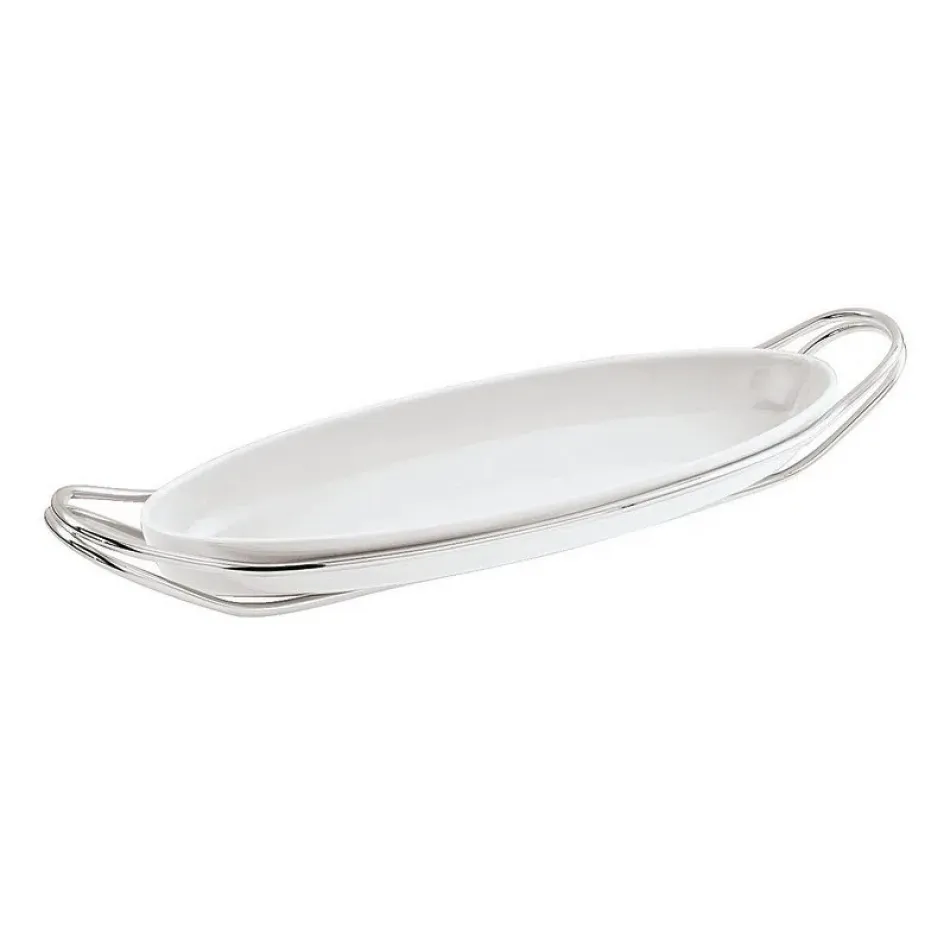 New Living Fish Tray Dish Set 25 5/8X9 7/8 Silverplated