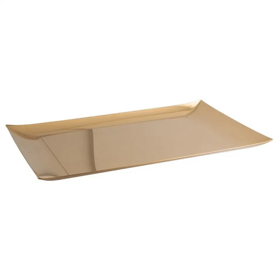 Linea Q Tray W/O Handle 16 1/2 X 11 In Pvd Gold