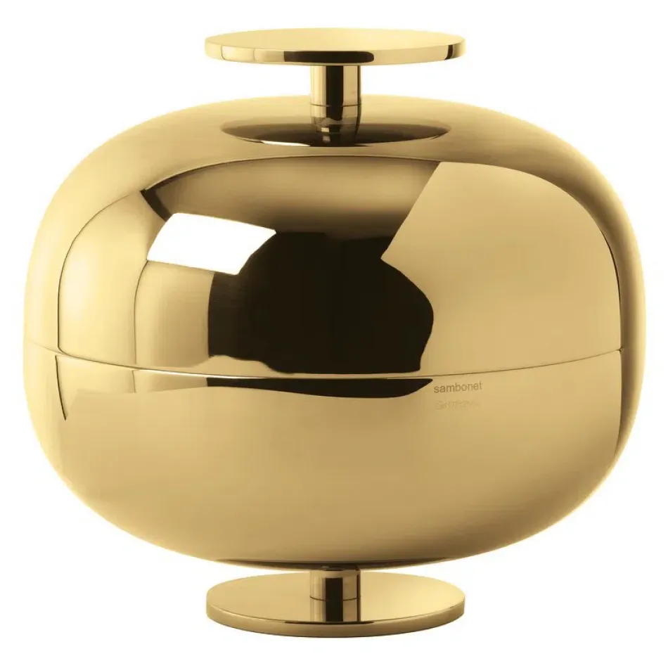 Gio Ponti Centerpiece Round 9 1/2 Gold Plated