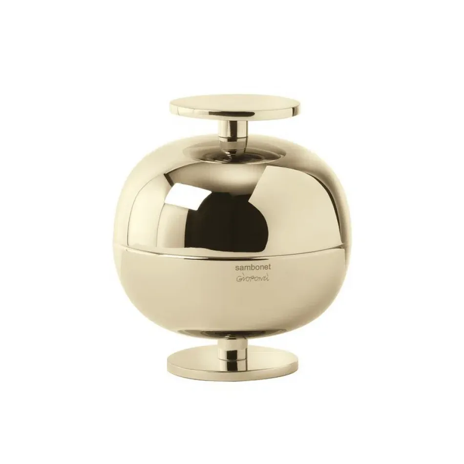 Gio Ponti Centerpiece Round 4 3/8 Pvd Champagne