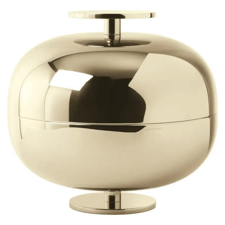 Gio Ponti Centerpiece Round 9 1/2 Pvd Champagne