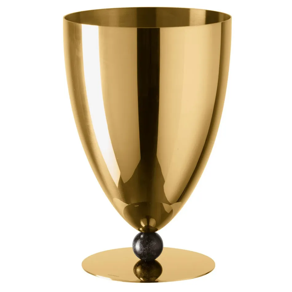 Penelope Wine Cooler 7 in Silverplated Gold Black