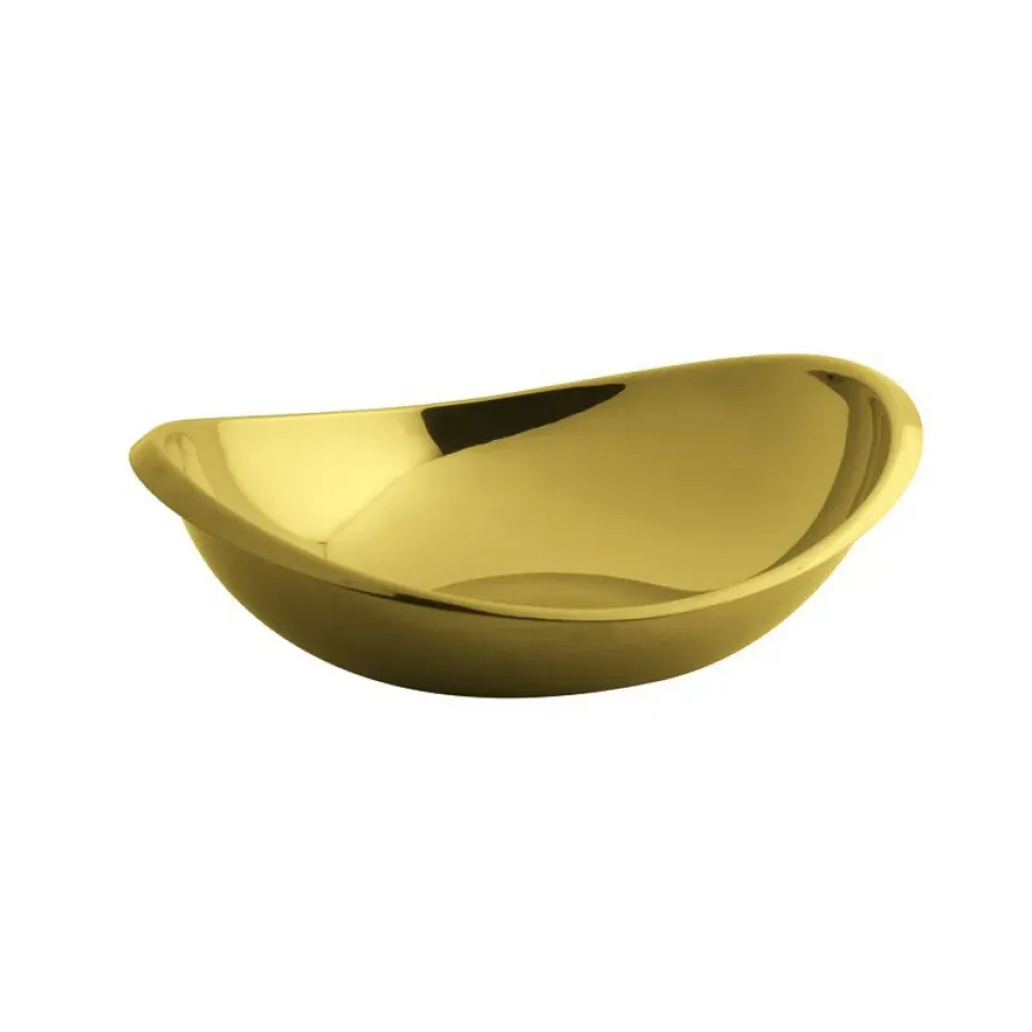 Twist Oval Bowl 7 X 6 In Pvd Gold