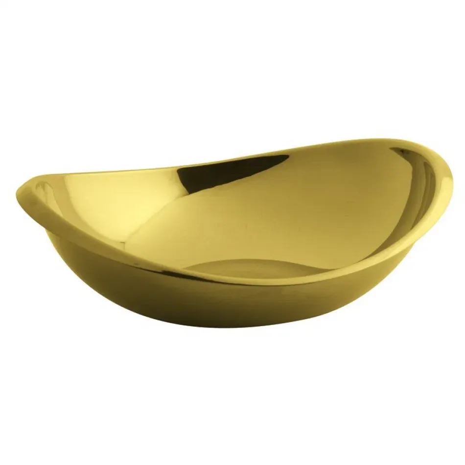 Twist Oval Bowl 10 1/4 X 8 3/4 In Pvd Gold