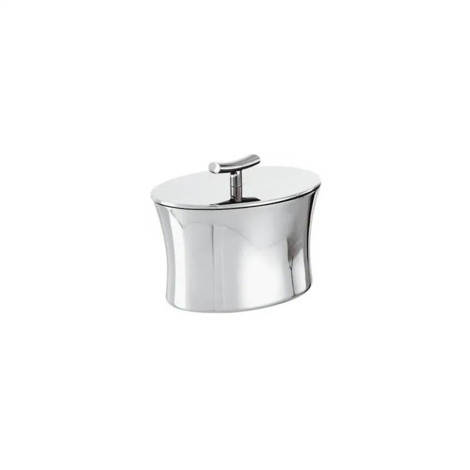 Bamboo Sugar Bowl 3 5/8X2 3/4 Silverplated