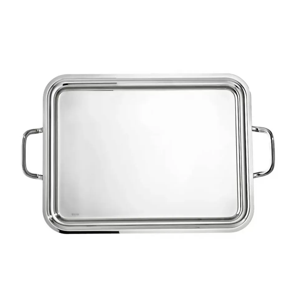 Elite Rectangular Tray With Handles 15 3/4 X 10 1/4 in 18/10 Stainless Steel