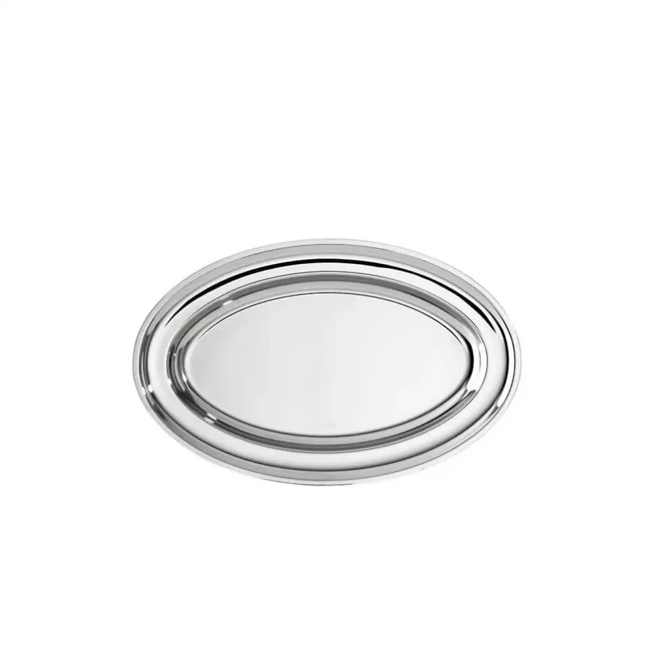 Elite Oval Meat Tray 18 1/8 X 11 3/8 in 18/10 Stainless Steel