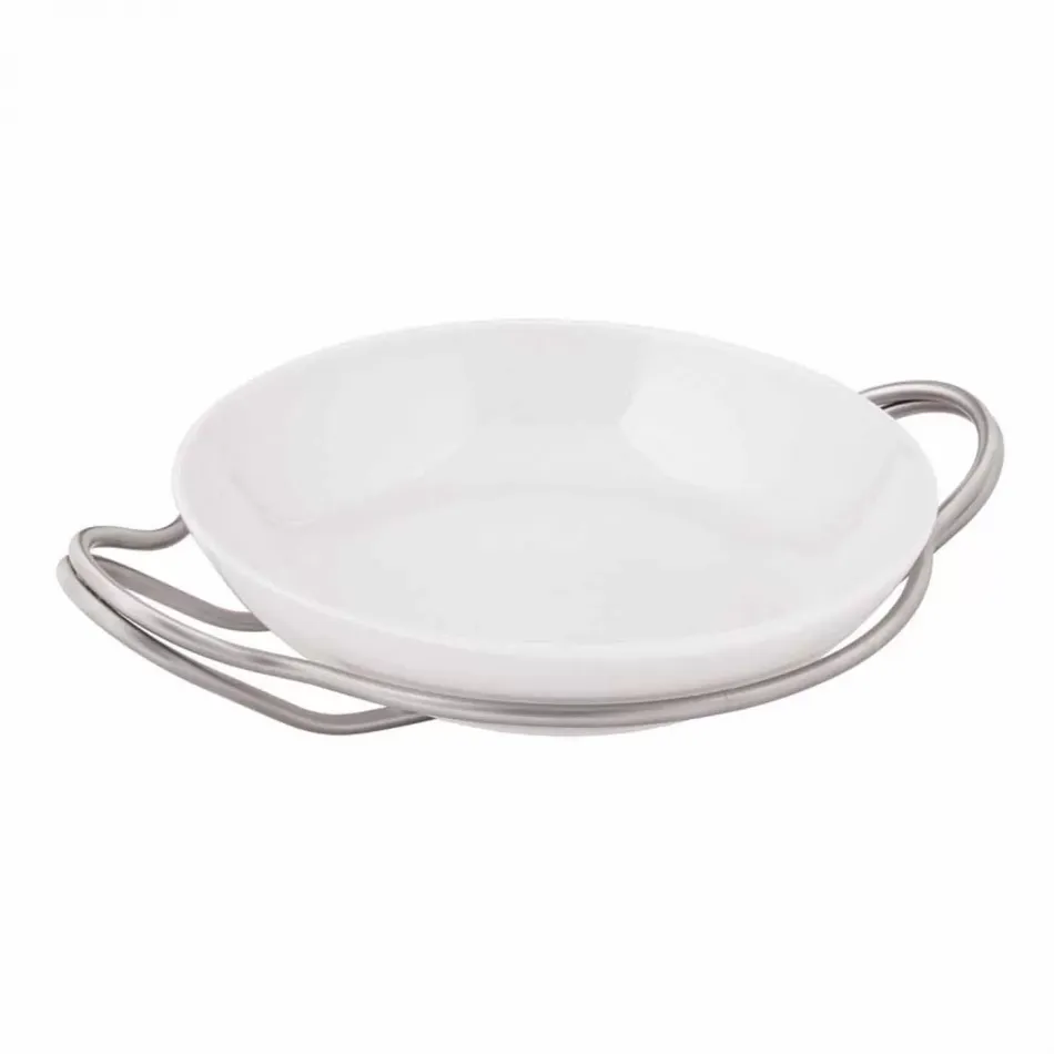 New Living Round Rice Dish Set Round 14 1/8 Antico Stainless Steel