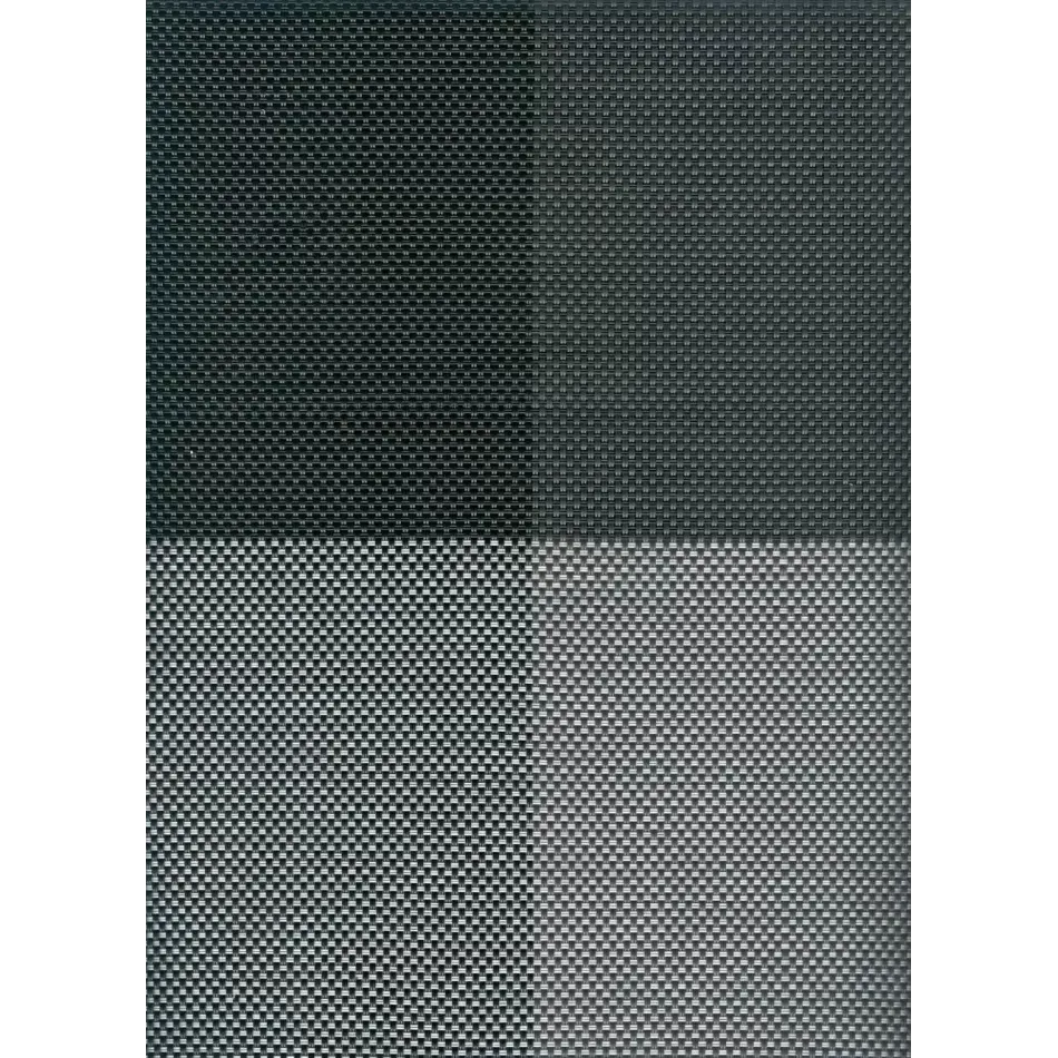 Table Mats Table Mat, Black Four Sectors 16 1/2 X 13 in Polyester, Pvc