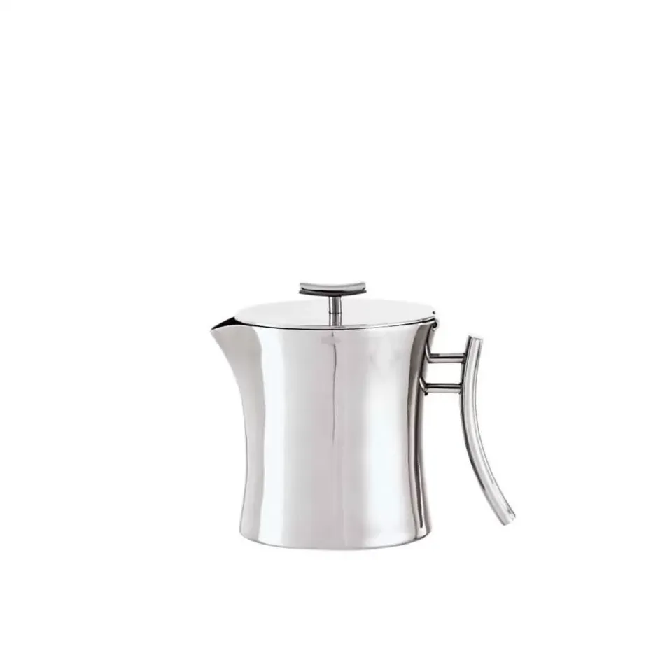 Bamboo Tea Pot 2 1/2X4 3/8 7 1/8 Oz. 18/10 Stainless Steel
