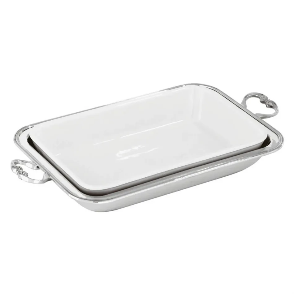 Contour Vegetable Dish With China Insert 15 3/4X10 5/8 Silverplated