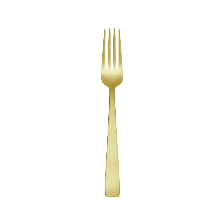 Flat Antico Gold Serving Fork 9 5/8 In 18/10 Stainless Steel Antico Pvd Finishing (Special Order)