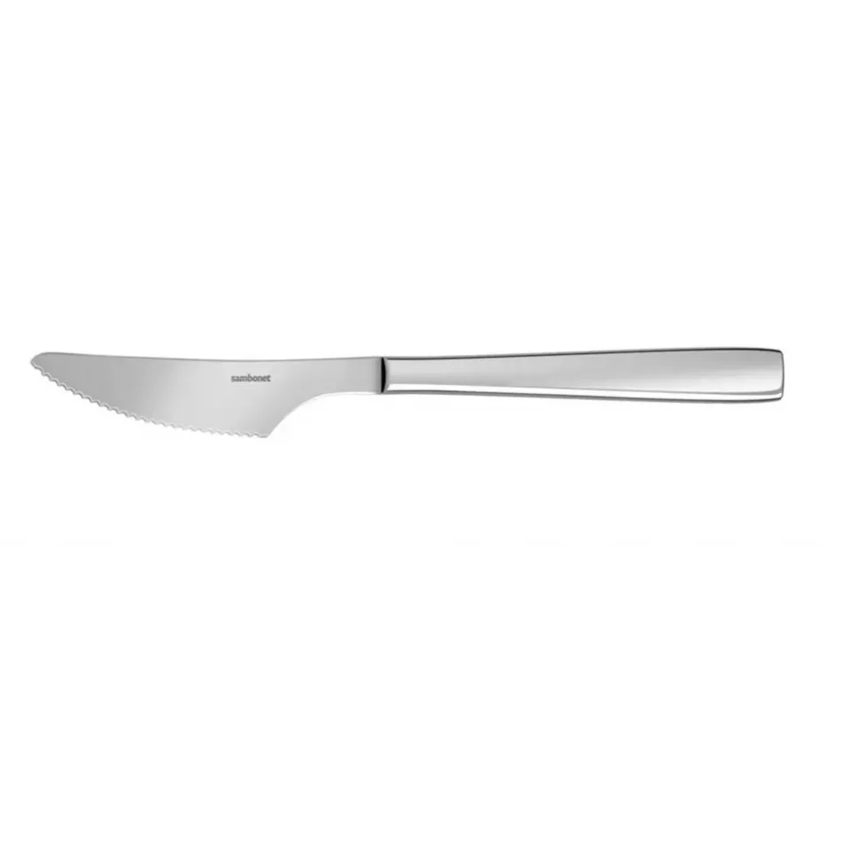 Flat Steak Knife Solid Handle 8 5/8 In 18/10 Stainless Steel