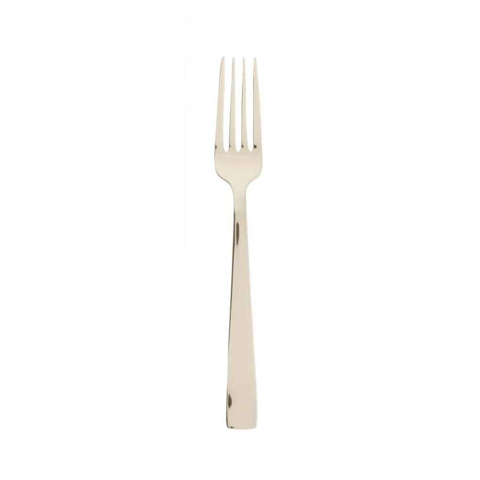 Flat Pvd Champagne Dessert Fork 7 1/8 in 18/10 Stainless Steel Pvd Mirror (Special Order)