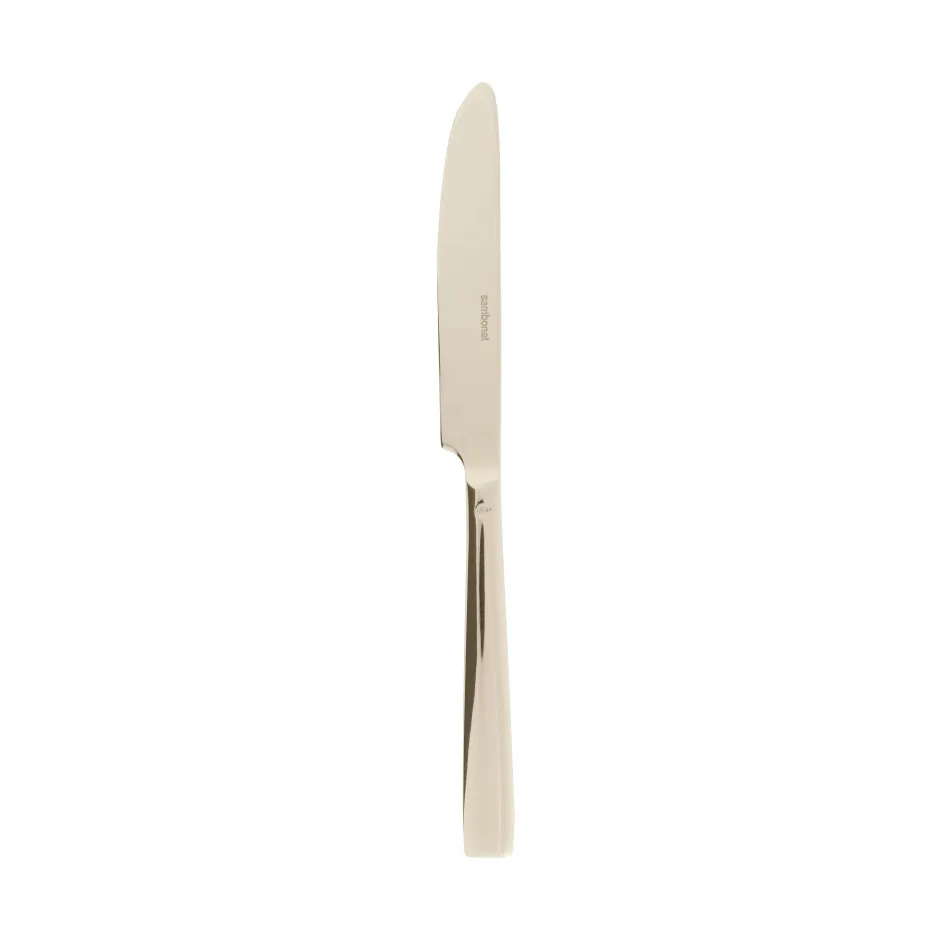 Flat Pvd Champagne Dessert Knife Solid Handle 8 3/16 in 18/10 Stainless Steel Pvd Mirror (Special Order)