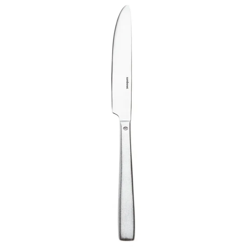 Flat Diamond S/S Table Knife Solid Handle 9 5/16 In Diamond Stainless Steel