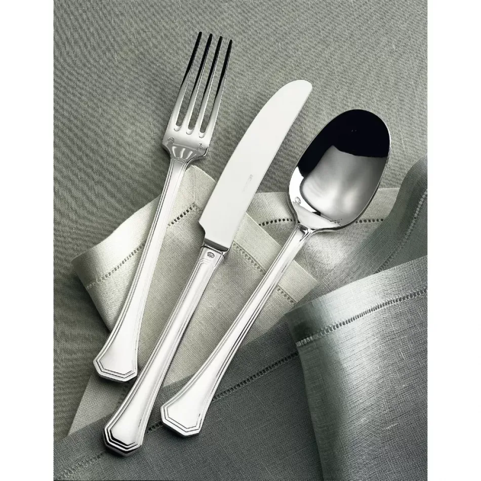 Deco Silverplated Serving Spoon 9 3/4 In On 18/10 Stainless Steel