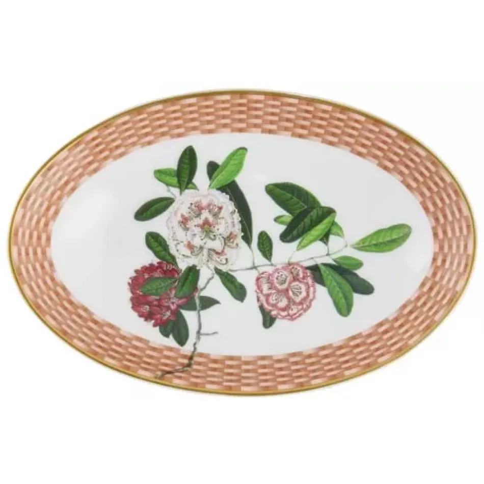 Tresor Fleuri Beige Rhododendron Quenelle Dish  in Gift Box