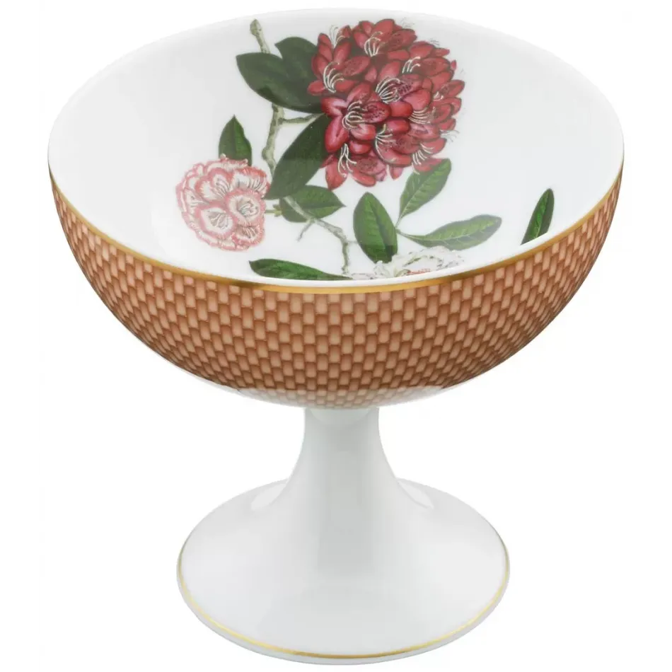 Tresor Fleuri Beige Rhododendron Sundae Cup 4.65 in Gift Box