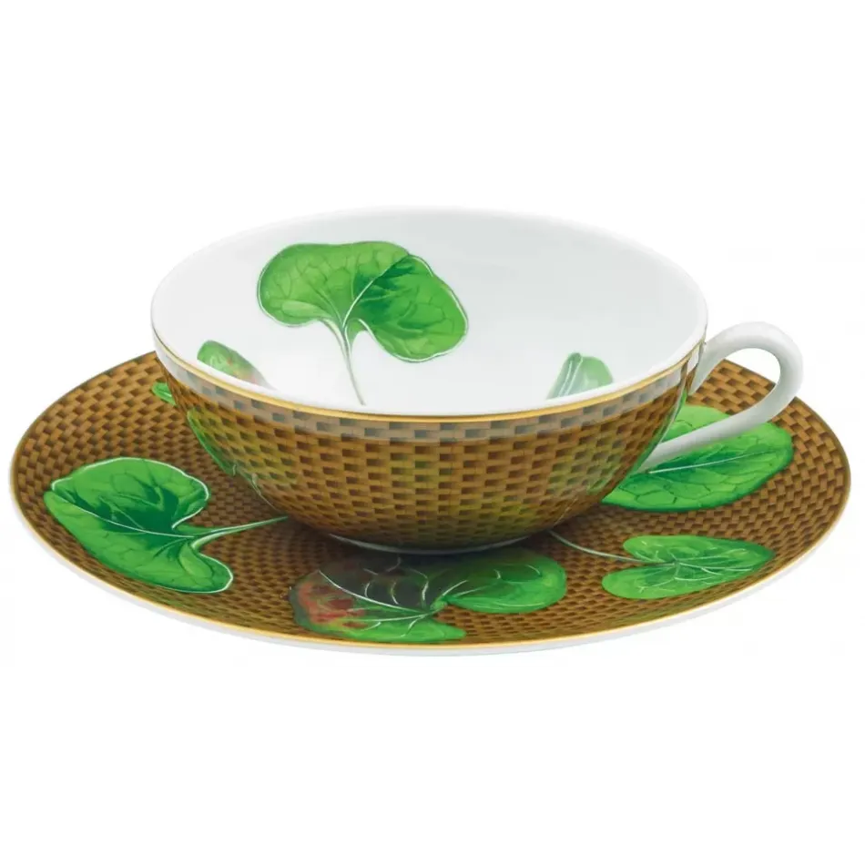 Tresor Fleuri Tea Cup Extra And Saucer Asarum Diam 4.5 in Gift Box