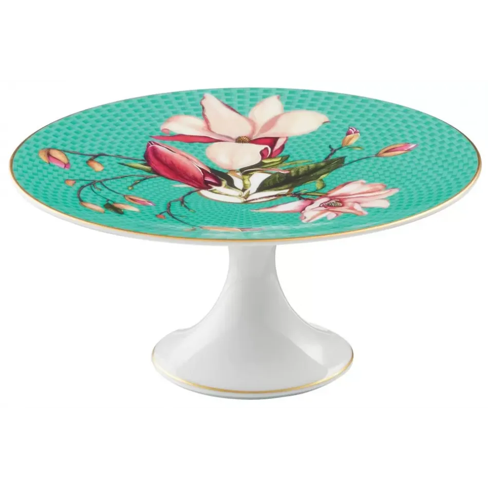 Tresor Fleuri Turquoise Magnolia Petit Four Stand 6.3 in Gift Box