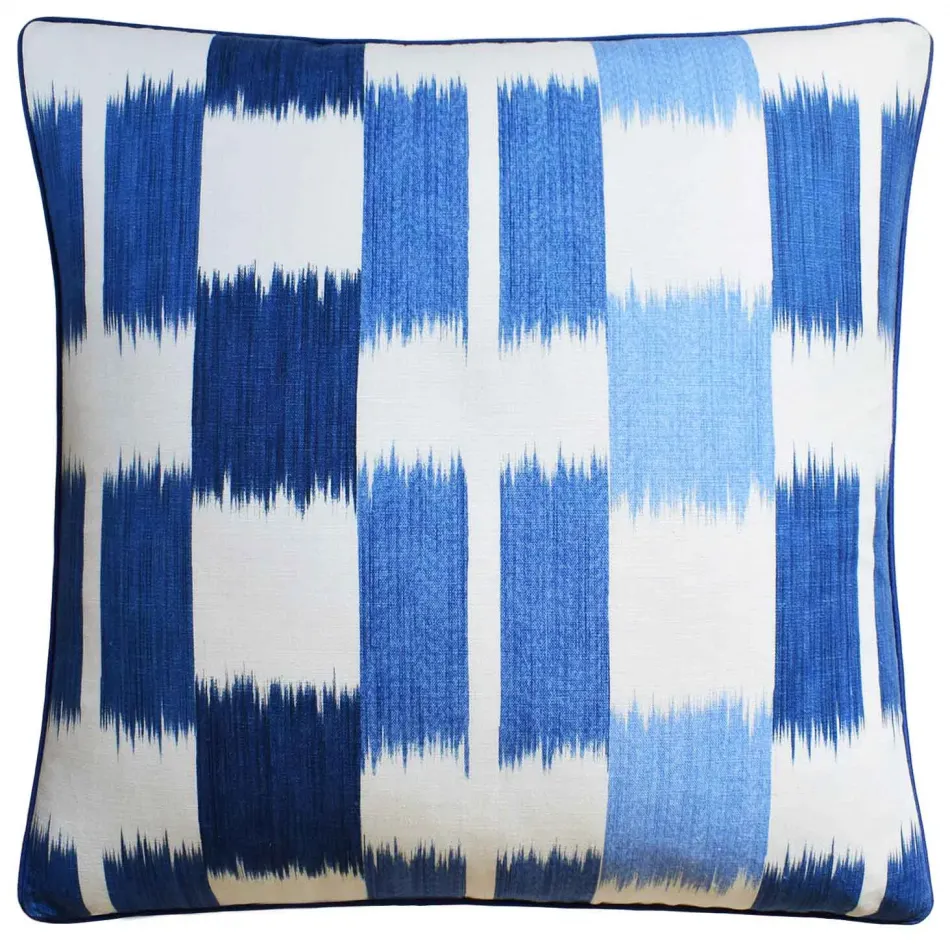 Kasuri Blue White Pillow