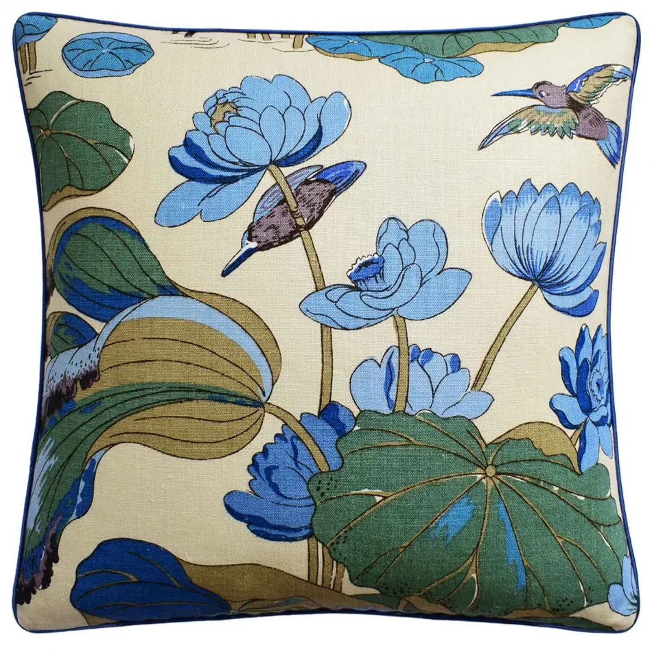 Nympheus Aqua Teal 22 x 22 in Pillow