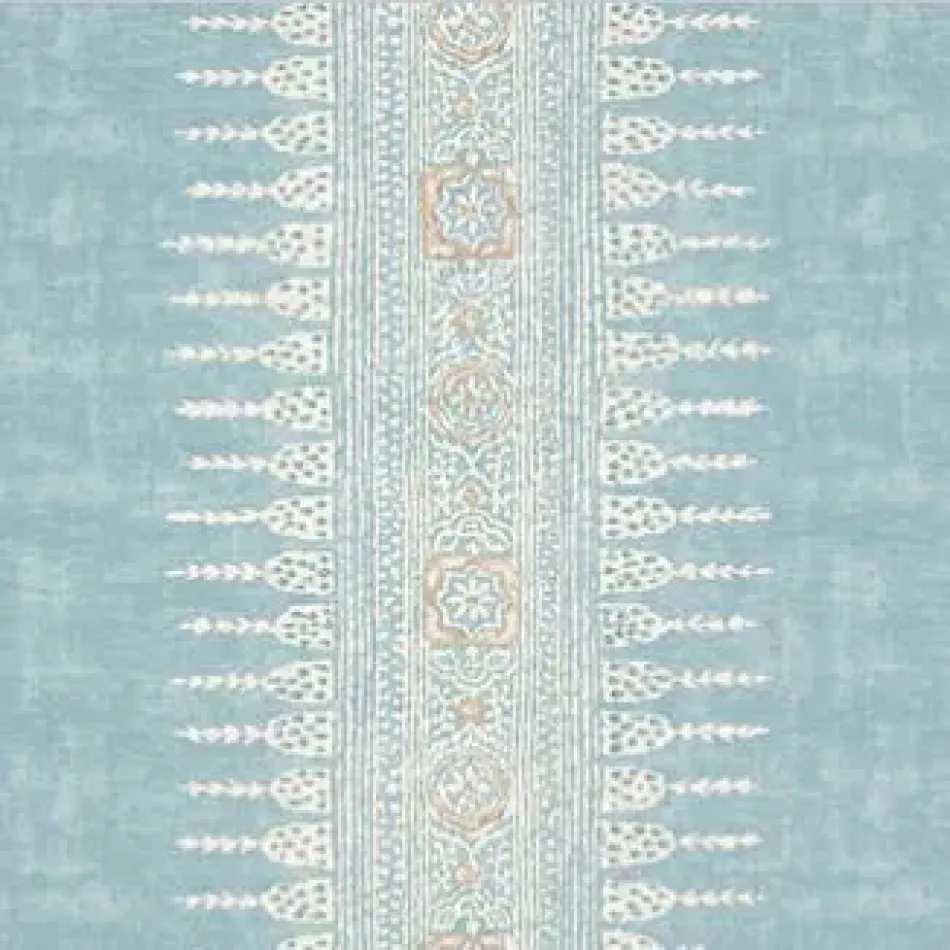 Javanese Stripe Spa Blue 22 x 22 in Pillow