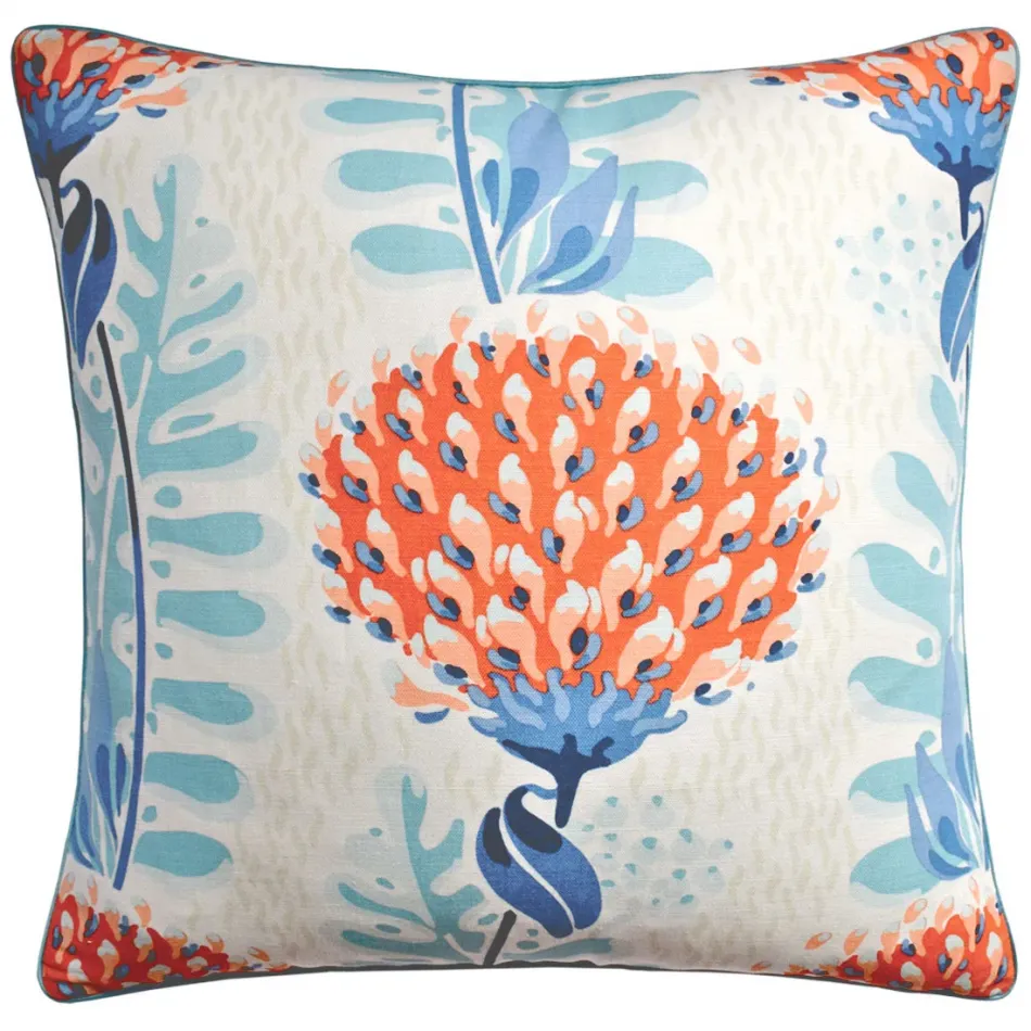 Tiverton Coral 22 x 22 in Pillow