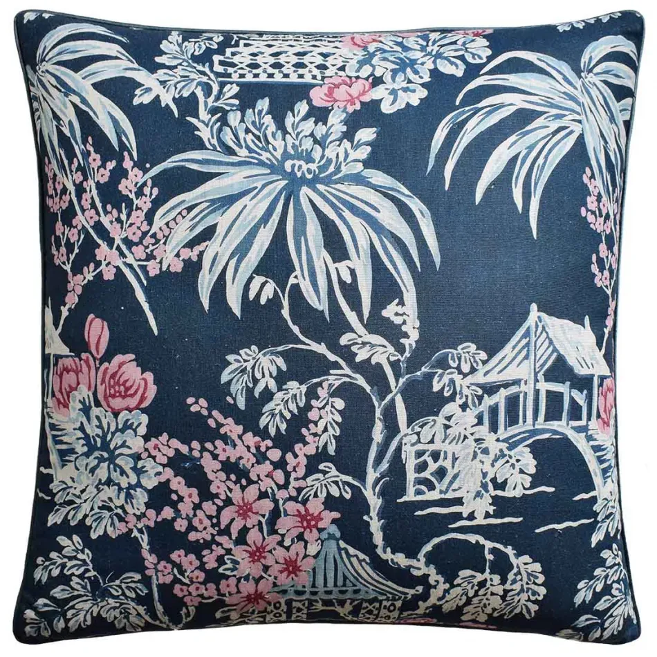 Tongli Print Midnight 22 x 22 in Pillow