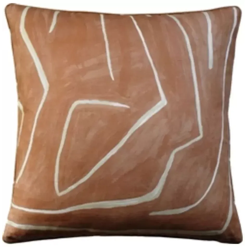 Graffito Salmon Cream Pillow