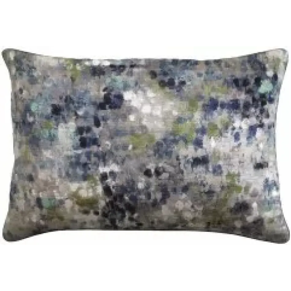 Painted Velvet Turquoise 14 x 20 in Pillow