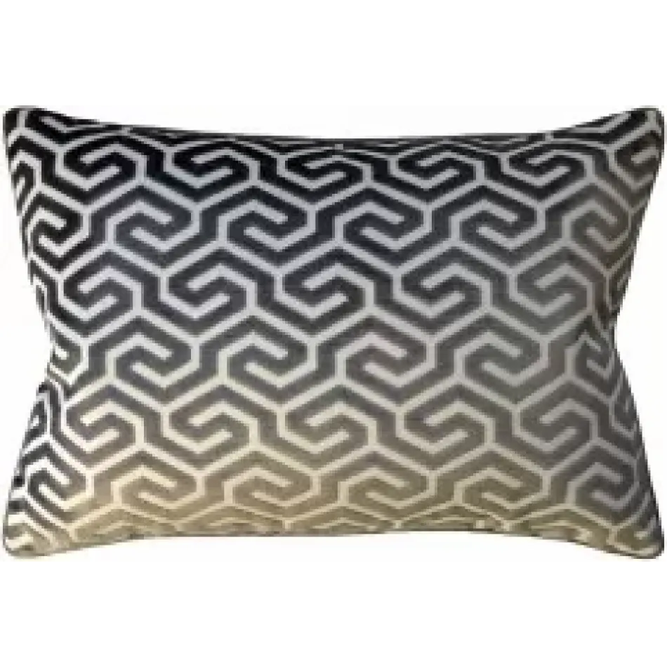 Ming Fret Velvet Taupe 14 x 20 in Pillow