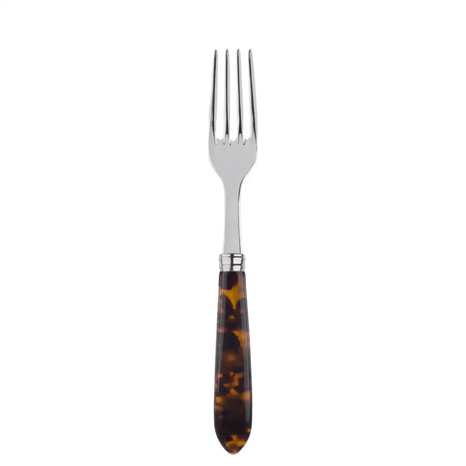 Faux Tortoise Dinner Fork 8.5"